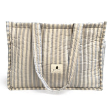 Indlæs billede til gallerivisning Pine Cone Copenhagen - Mommy Tote Bag / Nursery Bag - Blue Blossom Stripe