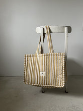 Laden Sie das Bild in den Galerie-Viewer, Pine Cone Copenhagen - Mommy Tote Bag / Nursery Bag - Mustard Stripe