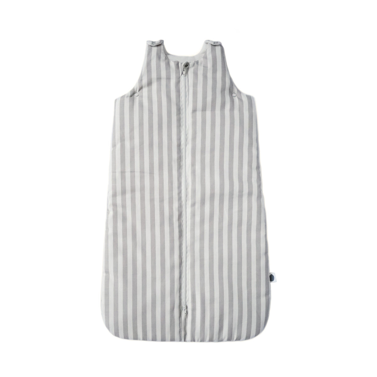 Mushroom Stripe sleeping bag for ages 0–6 months, front view