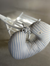 Load image into Gallery viewer, Pine Cone Copenhagen - Nora - Nursery Pillow - Blue Blossom Stripe
