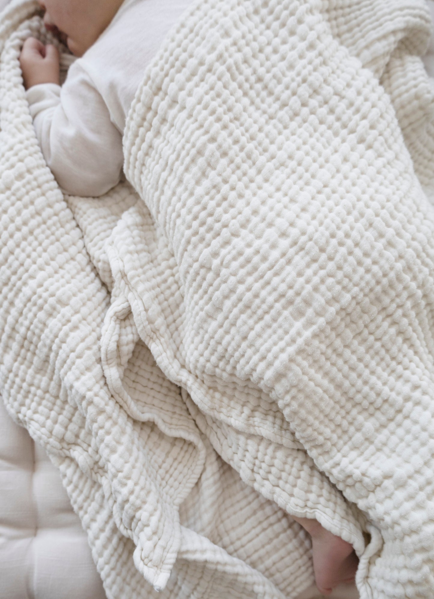 Kadera - 4 lags Muslin Tæppe - Cream