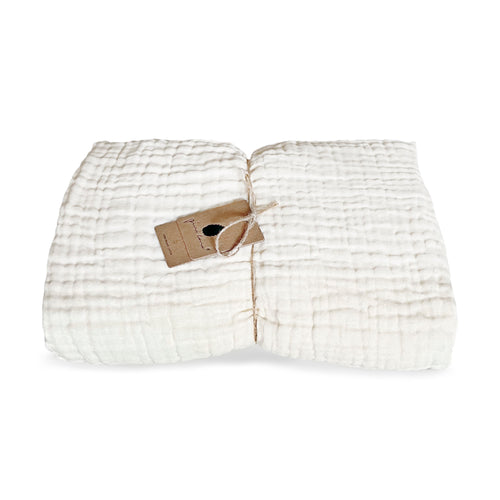 Kadera - 4 lags Muslin Tæppe - Cream