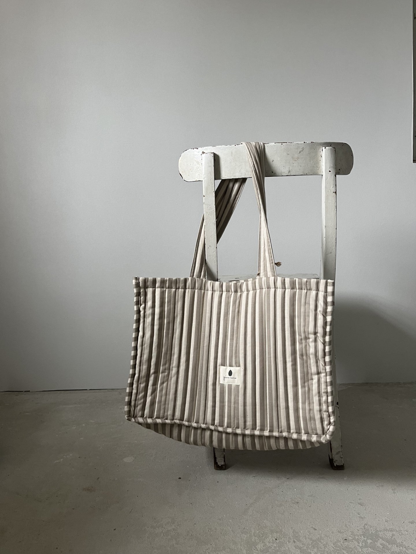 Pine Cone Copenhagen - Mommy Tote Bag / Nursery Bag - Mushroom Stripe