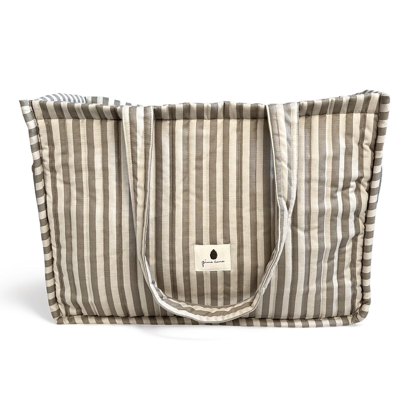 Pine Cone Copenhagen - Mommy Tote Bag / Nursery Bag - Mushroom Stripe