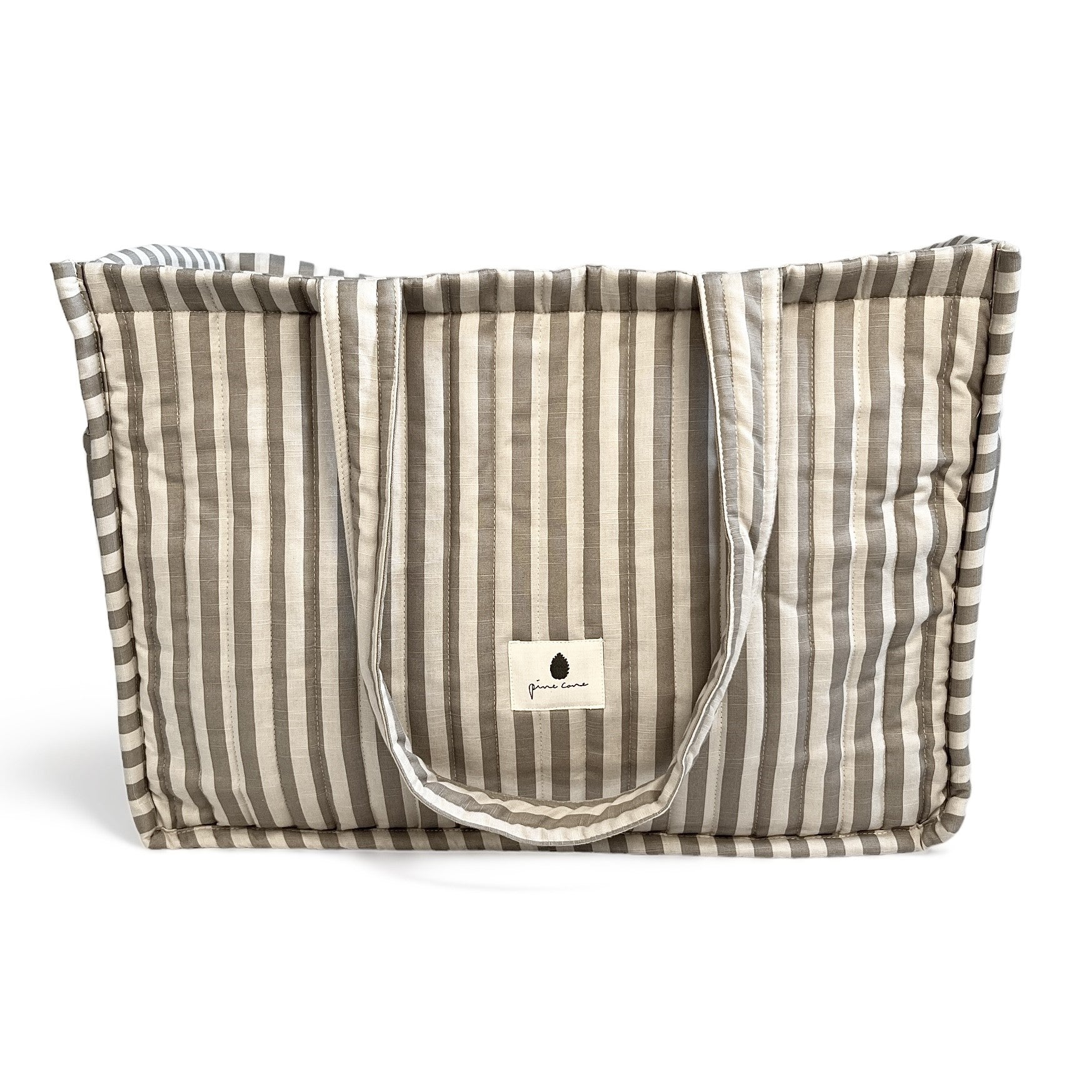 Pine Cone Copenhagen - Mommy Tote Bag / Nursery Bag - Mushroom Stripe