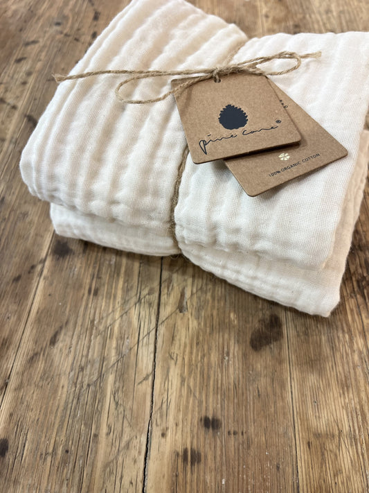Pine Cone Copenhagen - Kadera - 4-layer Muslin Cloth - 2-pack - Cream