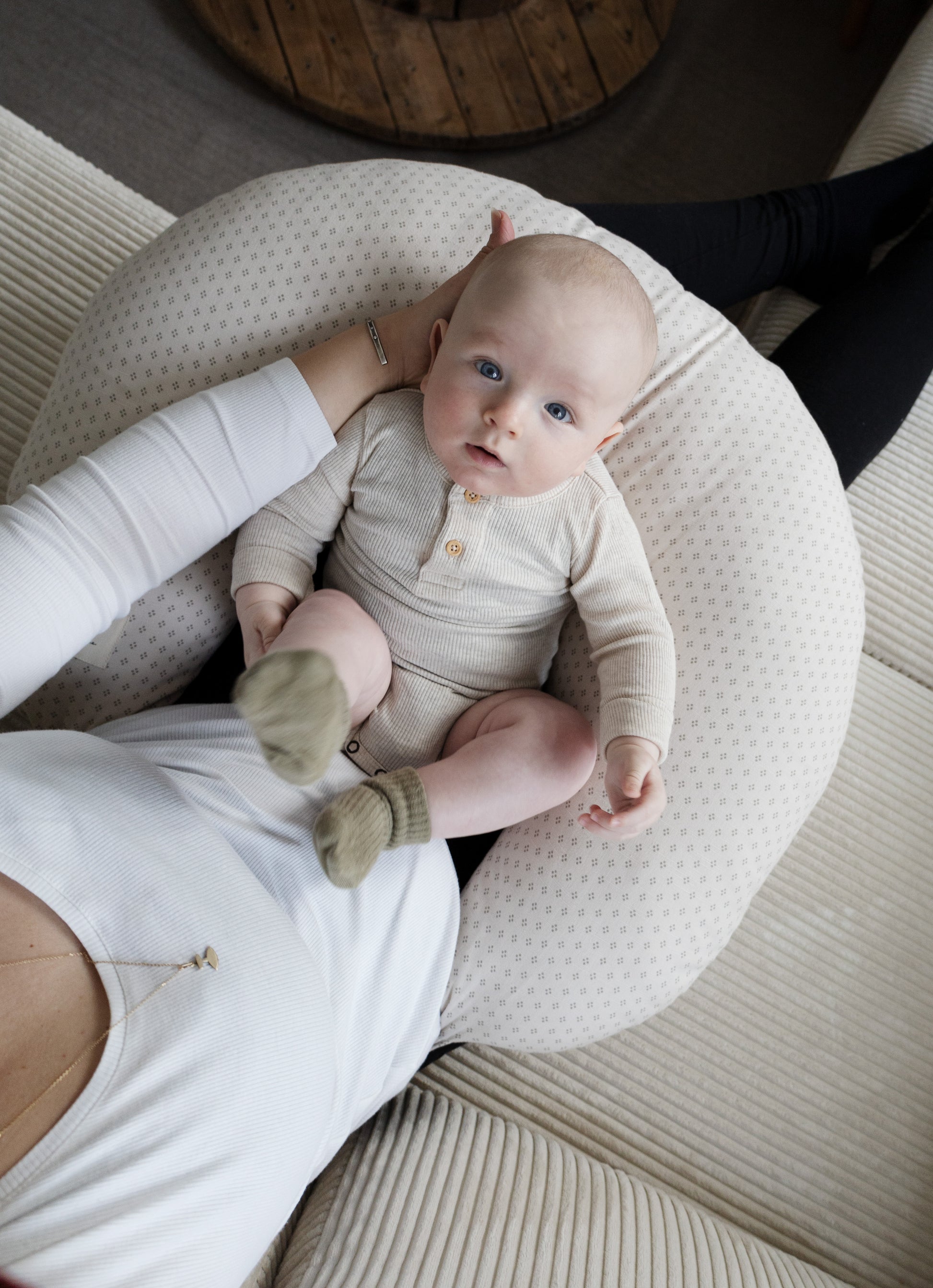 Pine Cone Copenhagen - Nora Nursery Pillow - Kapok Filling - Natura Dot