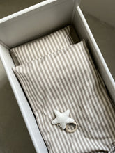 Load image into Gallery viewer, Pine Cone Copenhagen - Stripe Baby Bedding - Mushroom Stripe