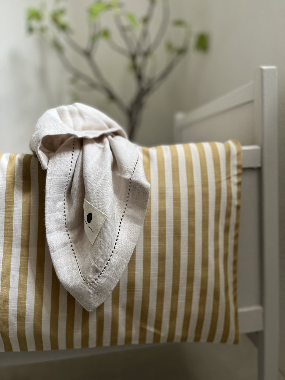 Pine Cone Copenhagen - Stripe Baby Bedding - Mustard Stripe