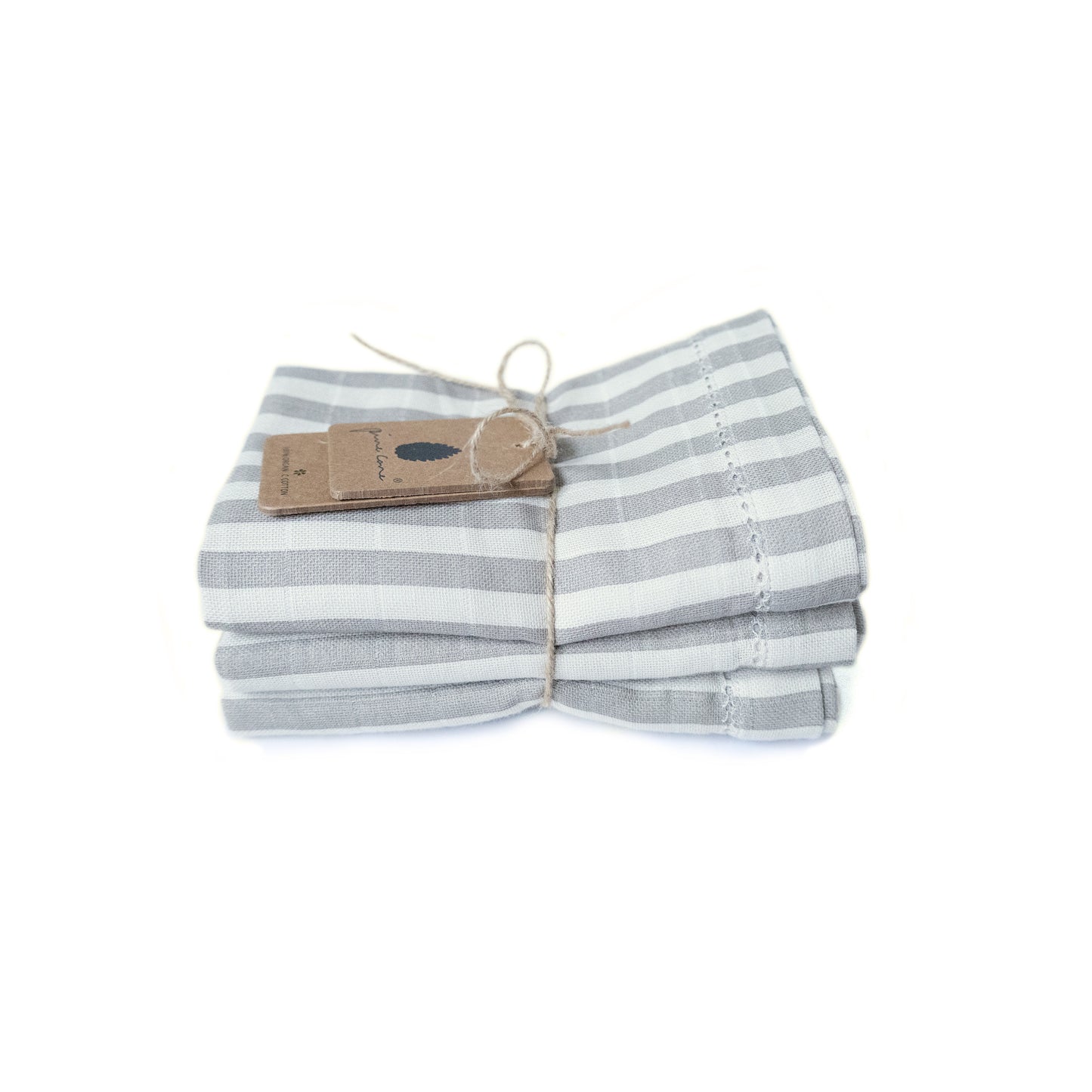 Pine Cone Copenhagen - Edith - Muslin Cloth 3-Pack  - Mushroom Stripe