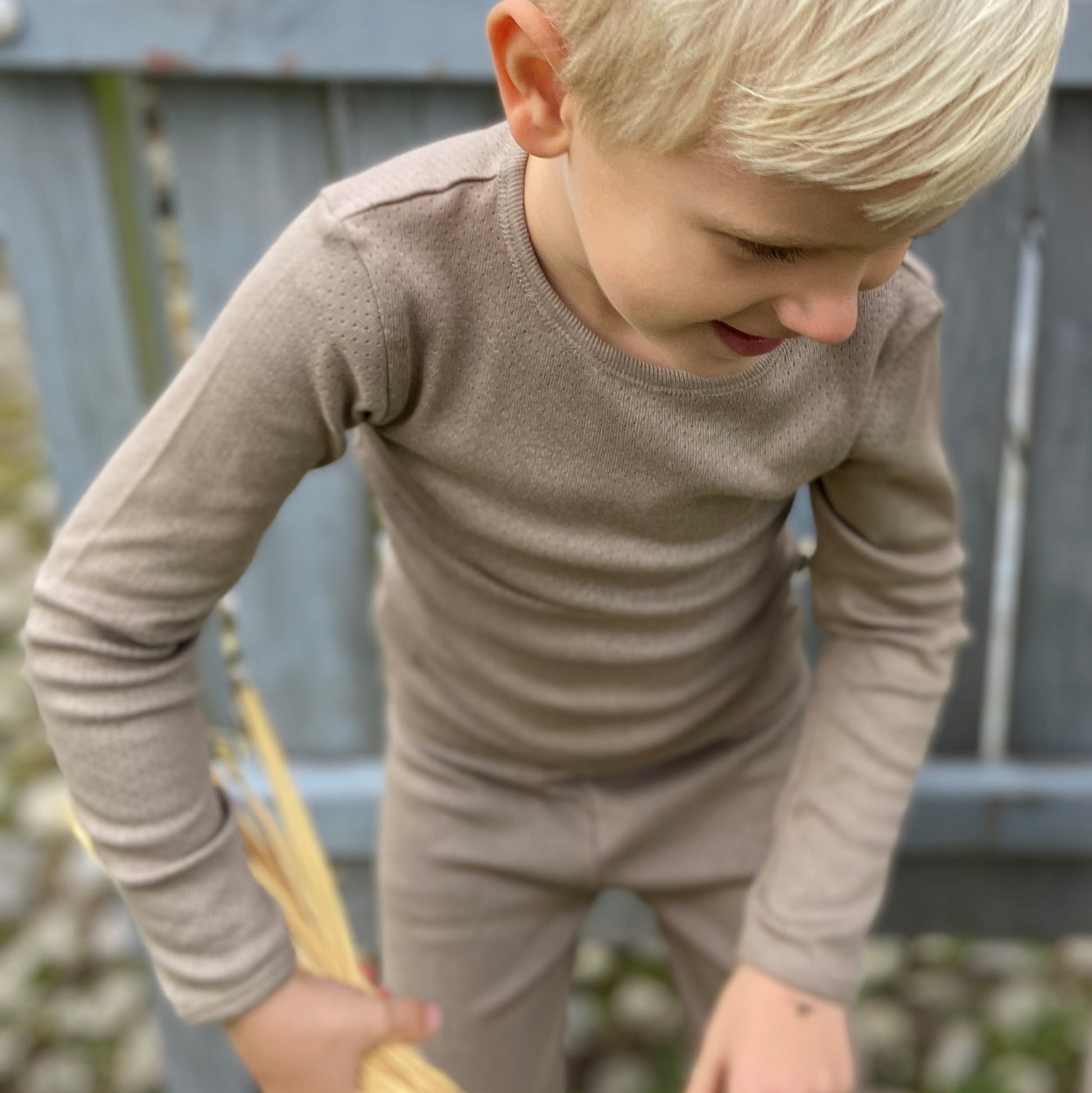 Pine Cone Copenhagen - Blouse - Pointelle Dot - Mushroom