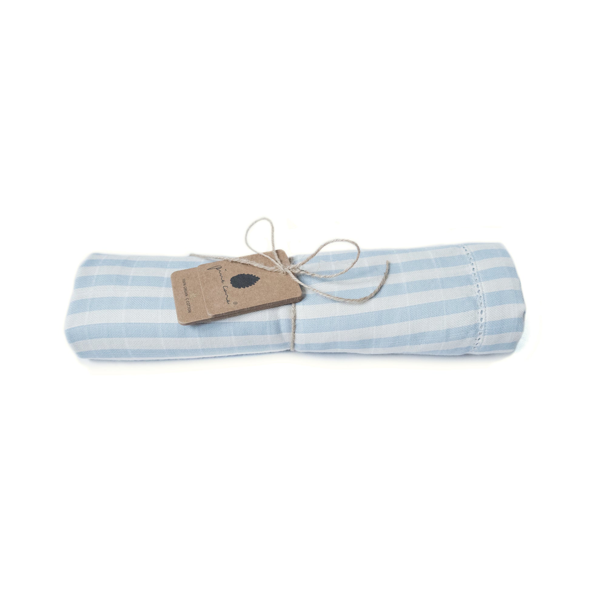 Pine Cone Copenhagen - Bj&ouml;rk - Swaddle - Blue Blossom Stripe