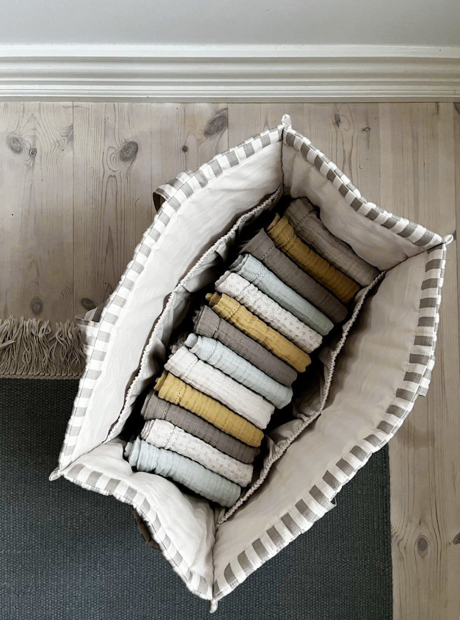 Pine Cone Copenhagen - Mommy Tote Bag / Nursery Bag - Mushroom Stripe